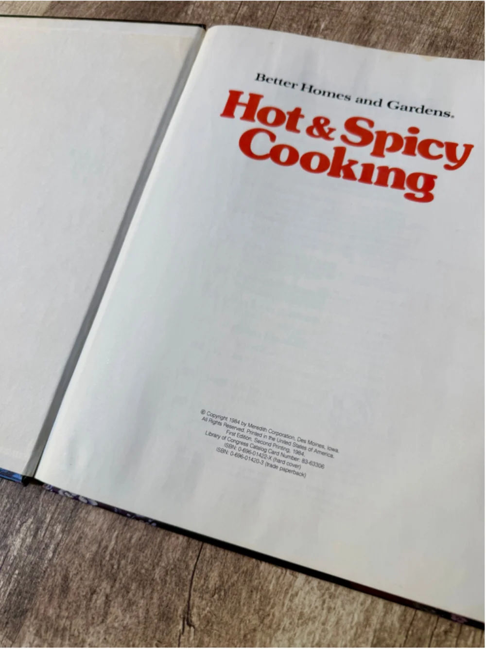 Better Homes and Gardens Hot & Spicy Cooking Cookbook